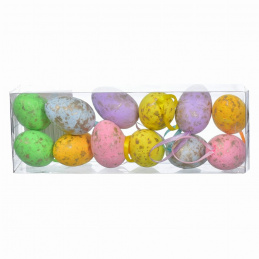 Jajka przepiórcze styropianowe 12 szt. wielkanocne