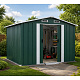 Aga Gartenhaus MR4054 – für Werkzeuge - verzinkter Stahl, 7,2 m2 – 301x214x238 cm - Schiebetür –  Grün – robust & witterungsbeständig – für Gartengeräte