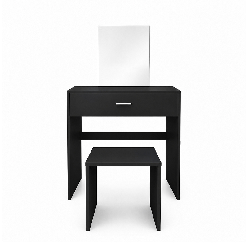 Aga Schminktisch mit Hocker MRDT13-MB Schwarz