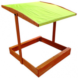 Drewniana piaskownica 120x120cm z daszkiem zamykana SP0838 uniwersalny