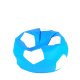 Aga Sitzsack Relaxationbag BALL XXXL Weiß - Hellblau + Fußstütze