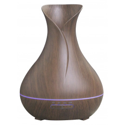 Aga Aroma Diffuser MRDI05 mit Led-Beleuchtung mit wechselnden 7  Farben, Luftbefeuchter, Raumbefeuchter Dunkelbraun