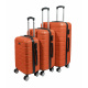Aga Travel Kofferset Reisekofferset, Hartschalenkoffer, Doppelgriff mit Zahlenschloss, Koffer auf Rollen 3tgl Reisekoffer auf 4 Rollen MR4658 Braun