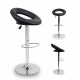 Aga Barhocker MR2036 Schwarz Kunstleder bis 150kg belastbar Barstuhl 360° drehbar, Barhocker, Barstuhl, Bistrohocker