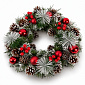Aga Weihnachtskranz 36 cm rot mit Tannenzapfen