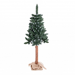 Aga Weihnachtsbaum leicht küstlische beschneite Fichte 180 cm mit Baumstamm im einem Blumentopf, Künstlicher Weihnachtsbaum, Tannenbaum mit ständer, Christbaum, Kunstbaum Weihnachten