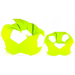 Aga Sitzsack Relaxationbag BALL XXXL Weiß - Hellgrün + Fußstütze