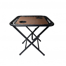 Aga Campingtisch MR55TB – Klapptisch 50x50x50 cm mit 2 Getränkehaltern – faltbar, stabil & wetterfest – kompakt für Camping & Reisen