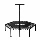 Aga FITNESS Trampolin 130 cm Schwarz + Griff