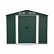 Aga Gartenhaus MR4052 – verzinkter Stahl, 4,1 m² – 236x206x174 cm - Doppelschiebetüren – Grün  – robust & witterungsbeständig – für Gartengeräte