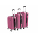 Aga Travel Kofferset, Reisekofferset MR4652 Rosa, Hartschalenkoffer, Doppeltragegriff mit Zahlenschloss, Trolley Reisekoffer 3tgl 4 Rollen Reisekoffer