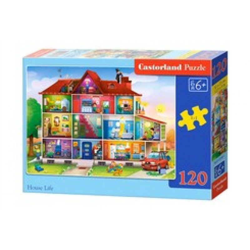 CASTORLAND Puzzle 120 Teile - Leben im Haus