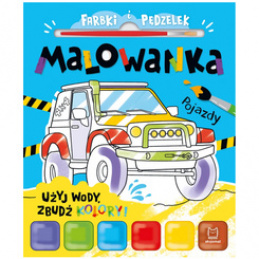 Aksjomat Farbki i pędzelek. Malowanka. Użyj wody, zbudź kolory! POJAZDY KS1059 uniwersalny