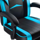 Aga Spielstuhl, Bürostuhl, Drehbarer Spielstuhl, Gamingstuhl, Racing Schreibtischstuhl,Chefsessel mit Fußstütze - Hellblau