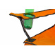 Linder Exclusiv Campingstuhl mit Getränkehalter, Anglersessel Orange