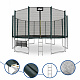 Aga SPORT PRO Trampolin  496 cm 16 ft Dunkelgrün,Kindertrampolin,Gartentrampolin mit Sicherheitsnetz + Schutznetz + Leiter + Schuhtasche