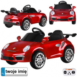 Autko elektryczne na akumulator czerwone Porsche RUF CTR3 + pilot PA0327 uniwersalny