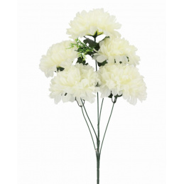 Bukiet sztucznych kwiatów białe Chryzantemy - 52 cm