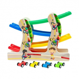 B26G DREWNIANA ZJEŻDŻALNIA TOR NA 4 AUTA