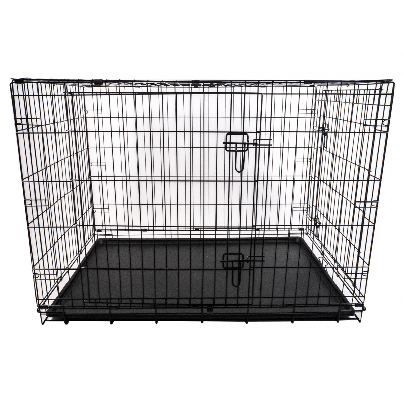 Aga Hundekäfig 90x60x67 cm mit Bodenschale Drahtkäfig, Hundetransportkäfig, Hundekäfig, Hundebox, Hundetransportkäfig, Metall Tierkäfig