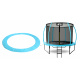 Aga Trampolin Randabdeckung mit innerem Netz 244 cm 8 ft Hellblau, Randschutz, Trampolinzubehör, Federabdeckung für Trampolin