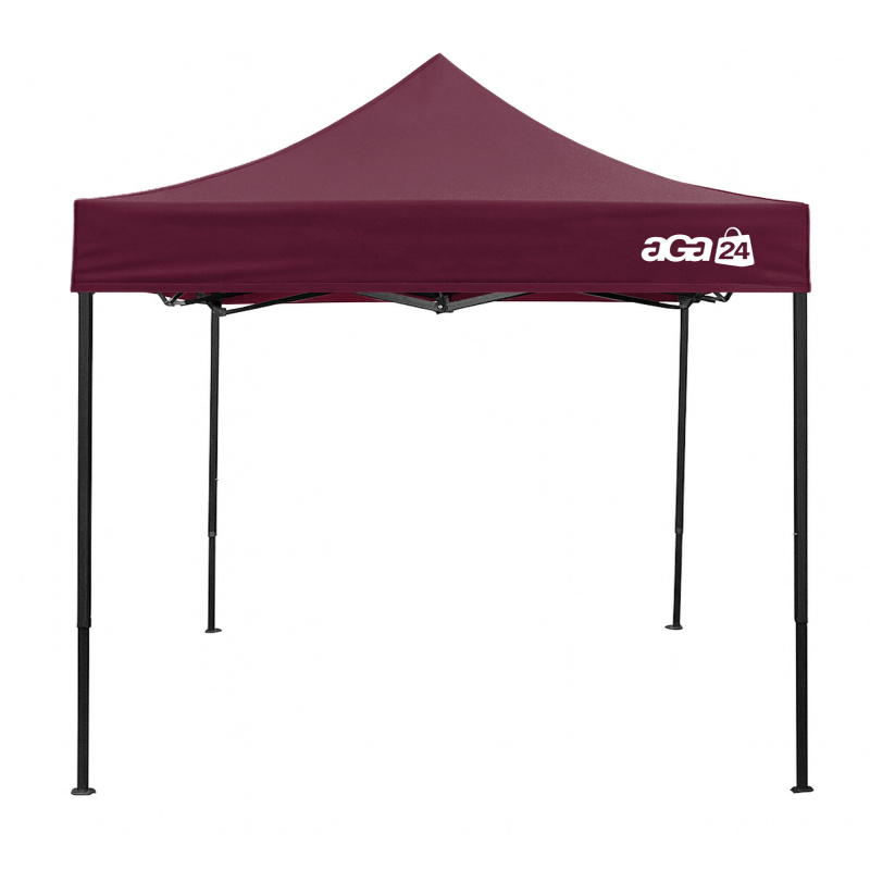 Aga Verkaufsstand ohne Seitenwände 3×3 m Dunkelrot