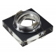 BERGE Deckenstrahler Pendelleuchte Deckenleuchte BRG71002 schwenkbar - dickes Glas 2cm - quadratisch - schwarz