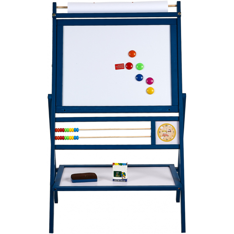 Aga4Kids Doppelseitige Kindertafel mit Papierrolle BIG BLUE MRDB07