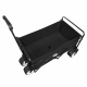 Aga Bollerwagen Gartenwagen faltbar mit Griff & Getränkehaltern bis 100 kg, Handwagen Outdoor MR 4611 Black