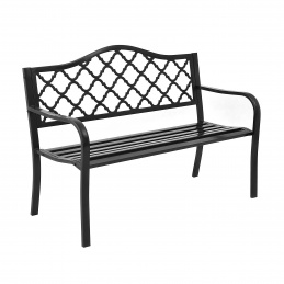 Aga Gartenbank Metall, 2-Sitzer Sitzbank, Parkbank bis 240kg belastbar, Terrassenbank für Garten, Balkon und Terrasse MR2003 127x60x89 cm