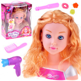 Głowa do czesania 20 cm LALKA BLONDYNKA z akcesoriami fryzjerskimi ZA5837 uniwersalny