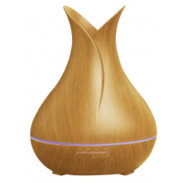 Aga Aroma Diffuser MRDI05 mit Led-Beleuchtung mit wechselnden 7  Farben, Luftbefeuchter, Raumbefeuchter Hellbraun
