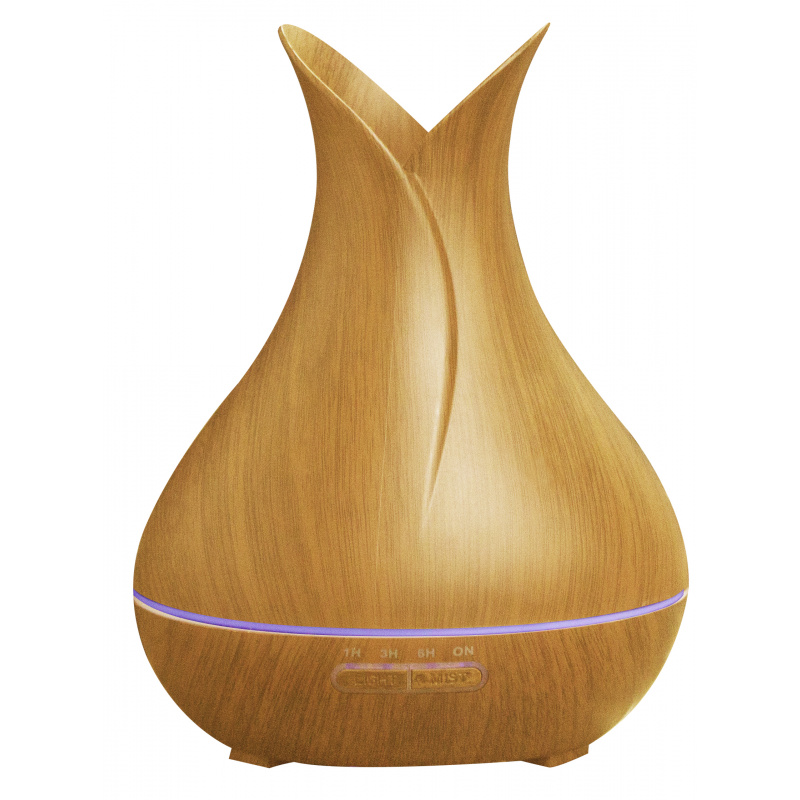 Aga Aroma Diffuser MRDI05 mit Led-Beleuchtung mit wechselnden 7  Farben, Luftbefeuchter, Raumbefeuchter Hellbraun