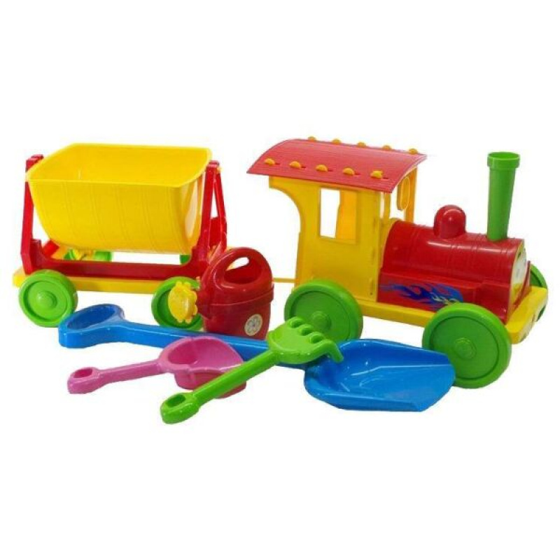 Doloni Plastikzug mit Waggon und Sand-Set