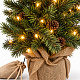 Aga Künstlicher Weihnachtsbaum im Blumentopf 70 cm verschneit mit LED-Beleuchtung