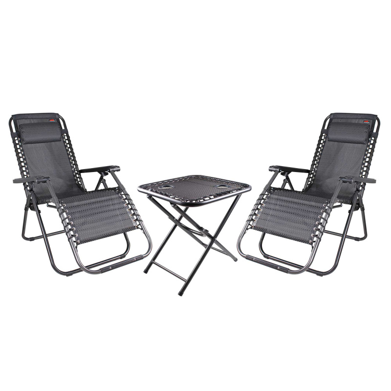 Linder Exclusiv Gartenmöbel-Set Relax MC3744  wasser und winterungbestästandig,Grau