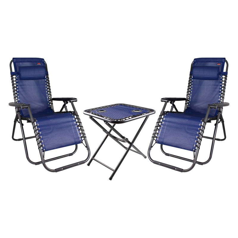 Linder Exclusiv Gartenmöbel-Set Relax MC3747 wasser und winterungbestästandig,Blau