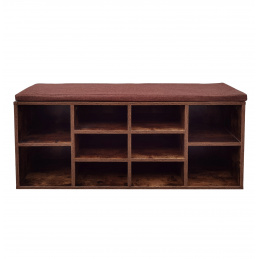 Aga Schuhbank MR2018 Sitzbank Holz, Schuhschrank mit abnehmbare Sitzfläche, Schuhregal Schuhtruhe Mehrzweck