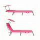 Aga Klappbarer Garten-Liegestuhl mit Baldachin MR4254 Rosa
