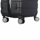 Aga Travel Kofferset, Kofferset 2 Teilig Hartschale Leicht ABS Reisekoffer Haltbar Trolley Handgepäck Sets mit Code Schloss und 4 Rollen  MR4660 Schwarz