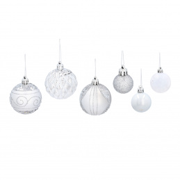 Aga Weihnachtskugeln MIX 33Stück Silber