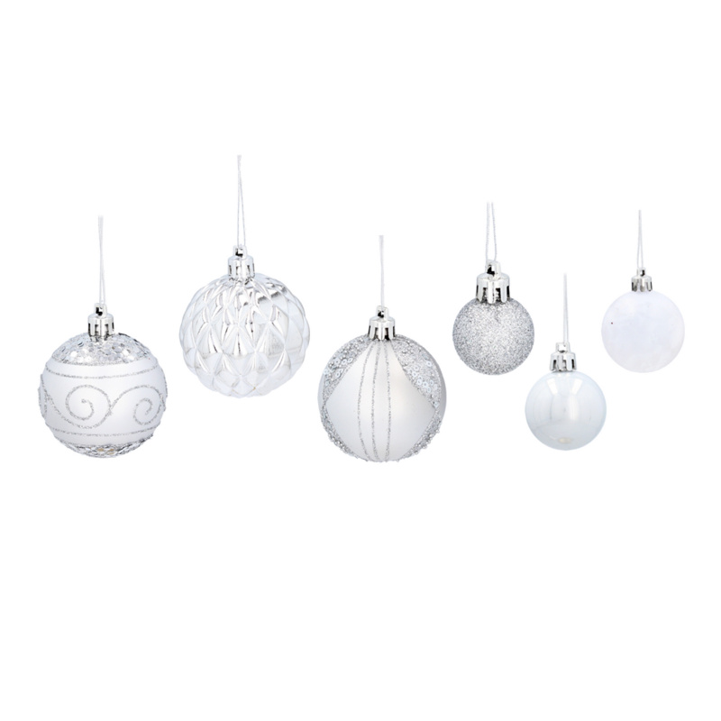Aga Weihnachtskugeln MIX 33Stück Silber