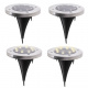 Lampy ogrodowe solarne najazdowe gruntowe 8LED 4szt. zimny biały
