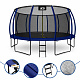 Aga SPORT EXCLUSIVE Trampolin 496 cm 16 ft Dunkelblau, Kindertrampolin, Gartentrampolin mit Sicherheitsnetz + Schutznetz + Leiter