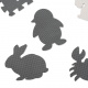 Aga Schaumstoff-Puzzlematte für Kinder 9-teilig Schwarz-Creme 85cm x 85cm x 1cm