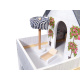 Aga MDF Holzpuppenhaus + Möbel 78cm schwarz LED