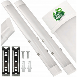 2x Přisazené LED stropní svítidlo 60cm - 230V - 20W - IP20 - studená bílá