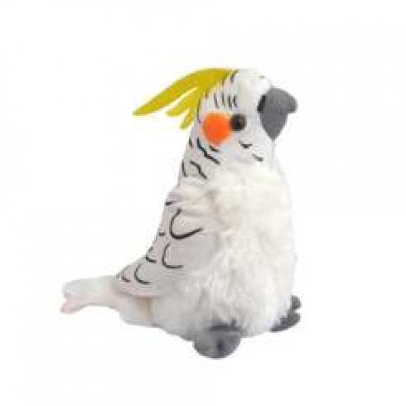 Papagei Maskottchen weiß Nymphe 17cm 13574 universal