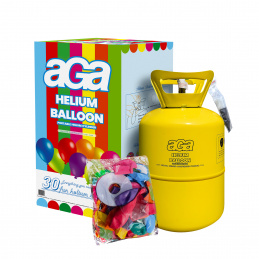 Aga4Kids Helium Balloon Gas für ca.30 Luftballons Grün/Blau