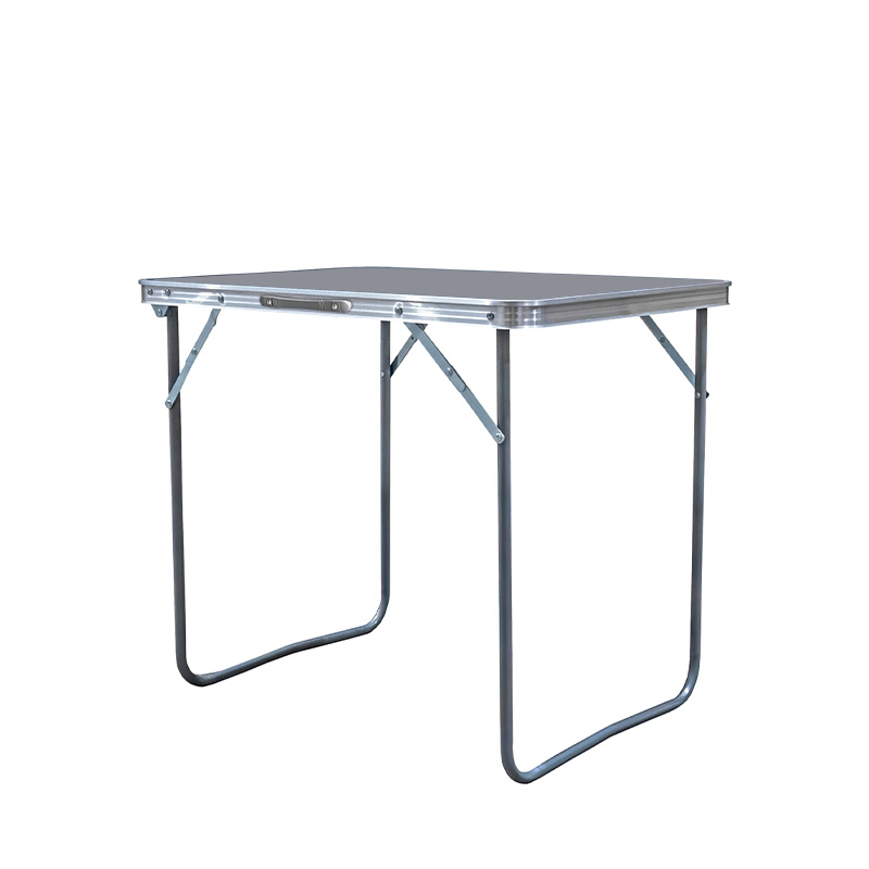 Aga Campingtisch klappbar Gartentisch 70x50x60 cm – Aluminium-Klapptisch mit MDF-Platte & Tragegriff – stabil, wetterfest & kompakt – für Camping, Garten & Reisen Grau
